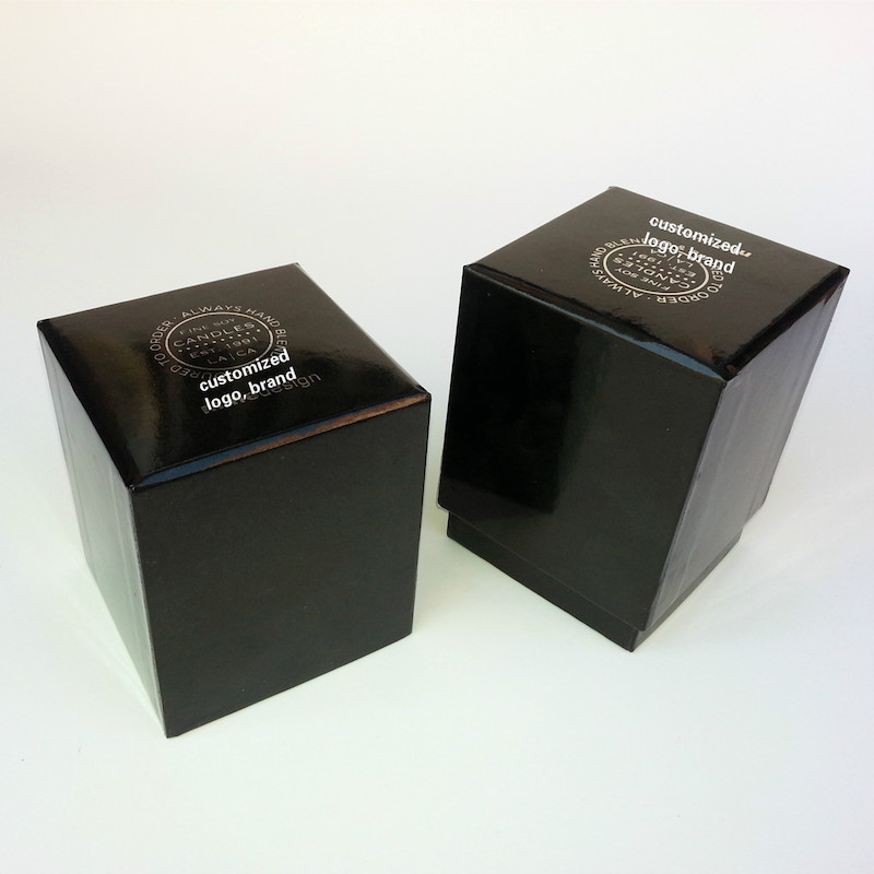 Caja de velas, caja de cartón negro