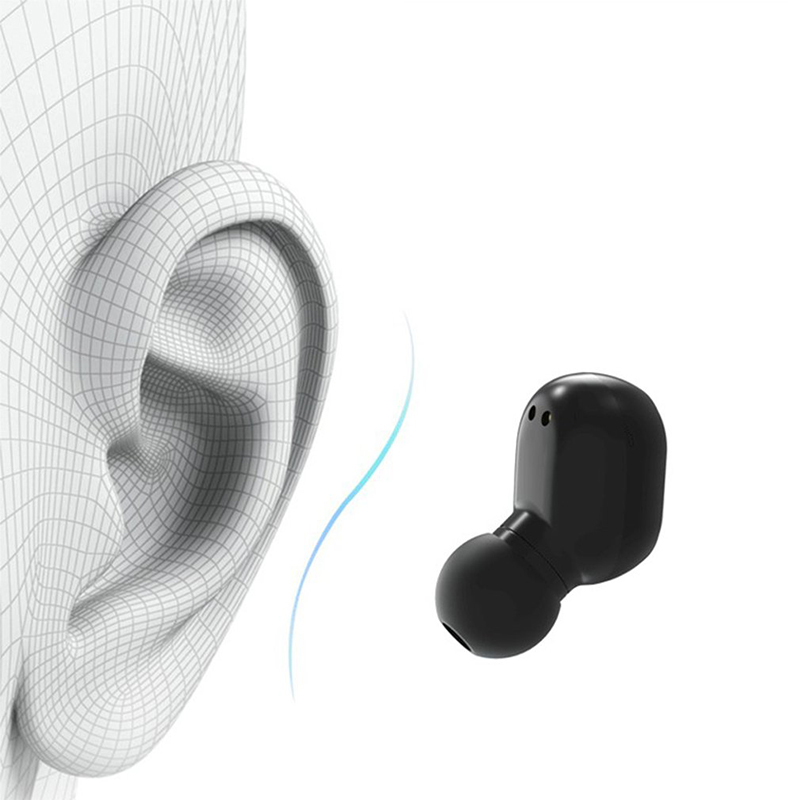 E7s estéreo, auriculares azules.