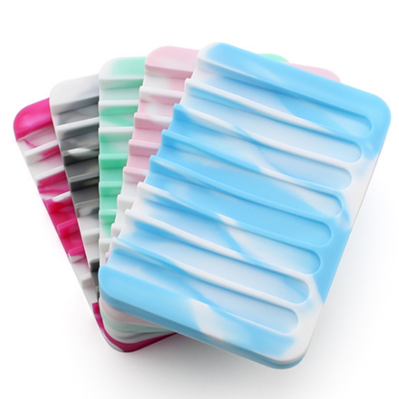 Jabonera cuadrada de colores mezclados