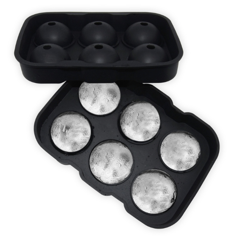 Modelo de hielo especial para whisky de 10 manchas de color Molde de hockey sobre hielo de 6 agujeros Máquina de hielo redonda a prueba de agua