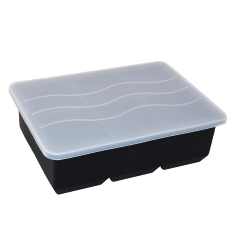 Rejilla de hielo de gel de sílice Modelo de rejilla de hielo de 8 rejillas Rejilla de hielo de 8 rejillas con tapa