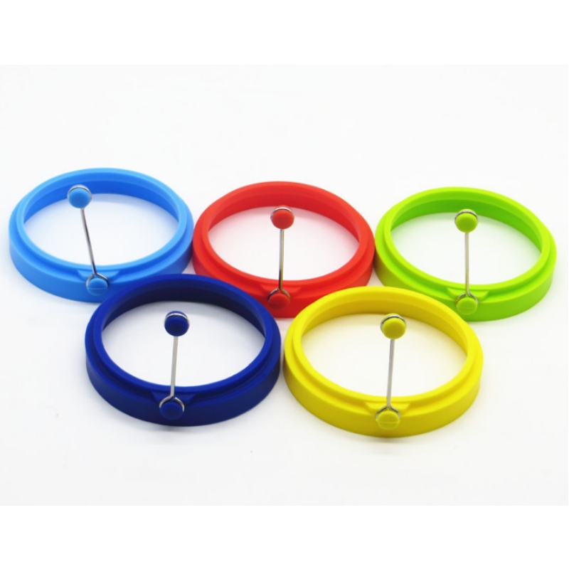 Tortilla redonda de silicona mango de tortilla de silicona molde de bricolaje bolsa de huevo anillo de huevo de silicona