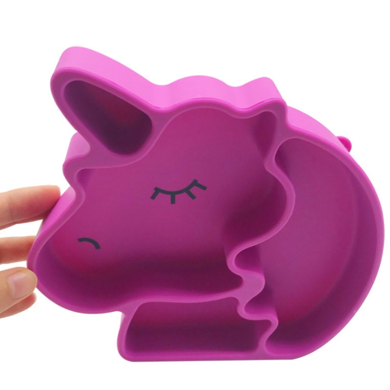 Placa de silicona Placa de unicornio de silicona Placa de silicona para bebés