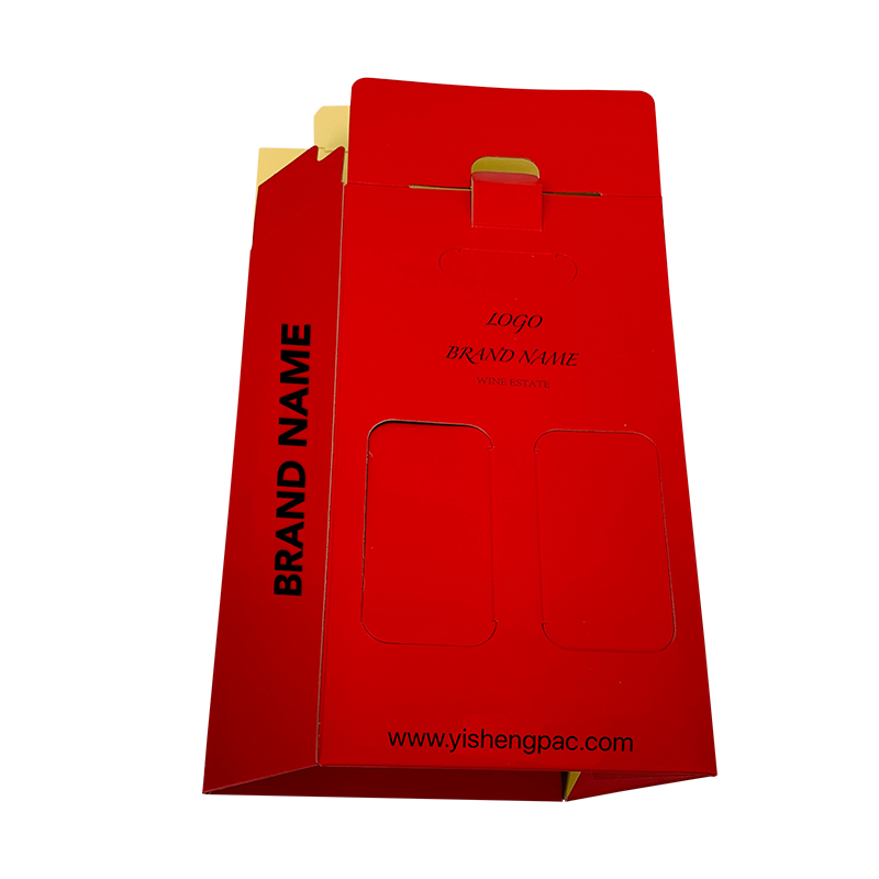 Caja de embalaje roja para vino con envío