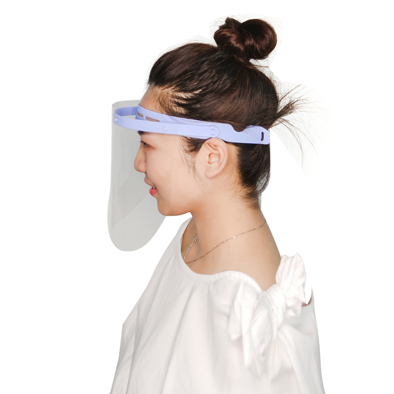 Precio de fábrica 0.25mm transparente Anti niebla revestimiento visera ajustable protector facial