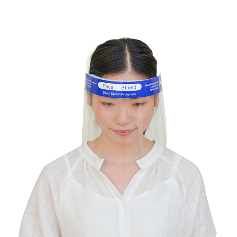 Venda plástica transparente del protector facial del visera facial llena reutilizable del logotipo de encargo con la esponja