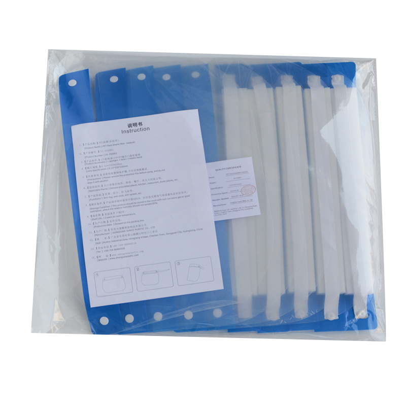 Venda plástica transparente del protector facial del visera facial llena reutilizable del logotipo de encargo con la esponja