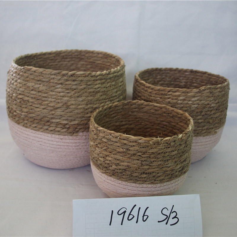 Carpintería artesanía cesta de comestibles caja de regalos botella de almacén decoración de la casa planta de flores