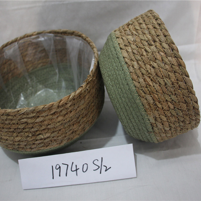 Cesta de almacenamiento de cuerda de algodón tejida blanca de encargo al por mayor de la decoración casera