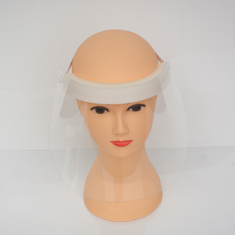 Protector facial de plástico antivaho de luz transparente para cubrir la cara