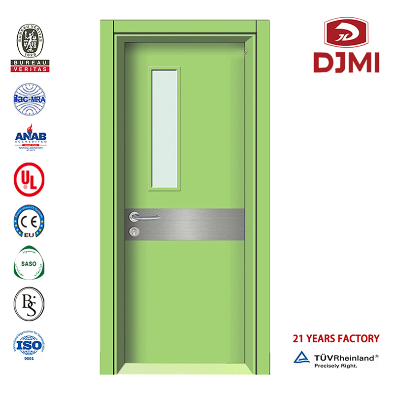 Nuevos ajustes Diseño de talla de madera principal Puerta cortafuego para hospitales de niños Fábrica china Diseño de madera elegante Puertas higiénicas Puerta de madera Manual de instalación de interiores prehung de alta calidad P...