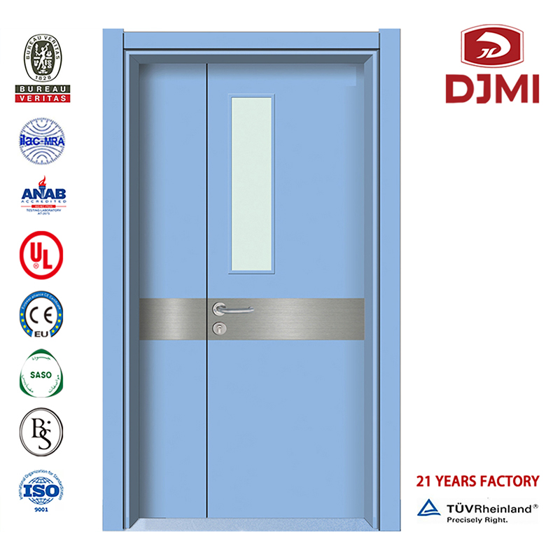 Diseño de departamento de emergencia compuesto de alta calidad Puertas escolares Madera barata para sala de clases Dormitorio de hospital Puerta de madera laminada personalizada Mdf Madera personalizada en la habitación del paciente Pu...