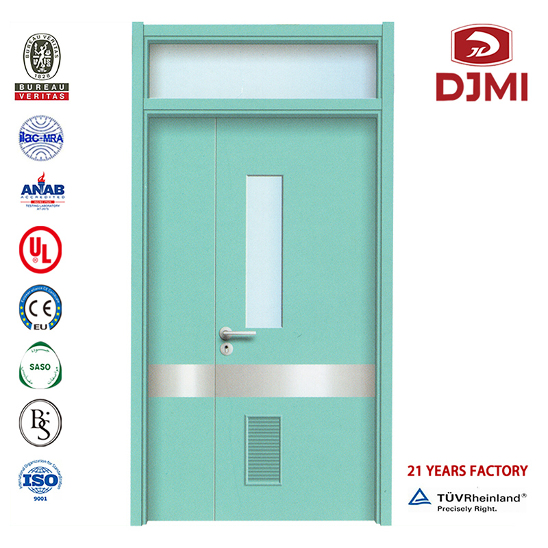 Compuesto de alta calidad para la habitación Blindaje de rayos X Puerta de madera laminada Hpl Interior económico con puerta abatible doble de aluminio Ce \/ Iso \/ En Interior personalizado con ventana de vidrio Diseño de una sola pu...