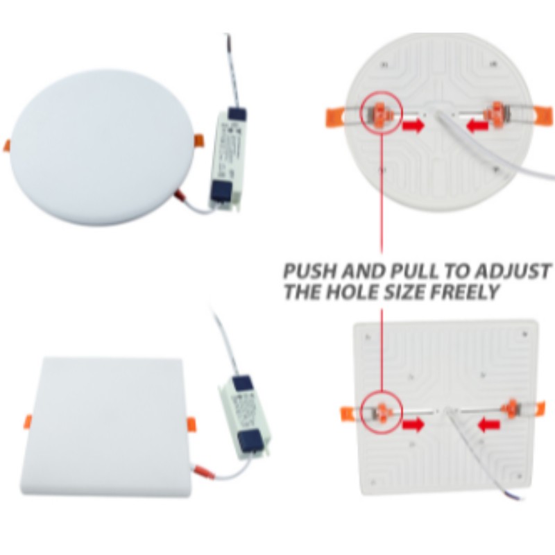 panel de luz sin marco 9w, 16w, 24w, 36w