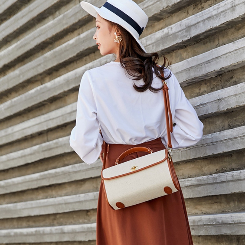 Otoño e invierno Nuevo algodón y cáñamo tela de vela versátiles portátiles portátil mujeres \\\\\\\\\\\\\\ 's bolsa simple almohada un hombro bolso al por mayor