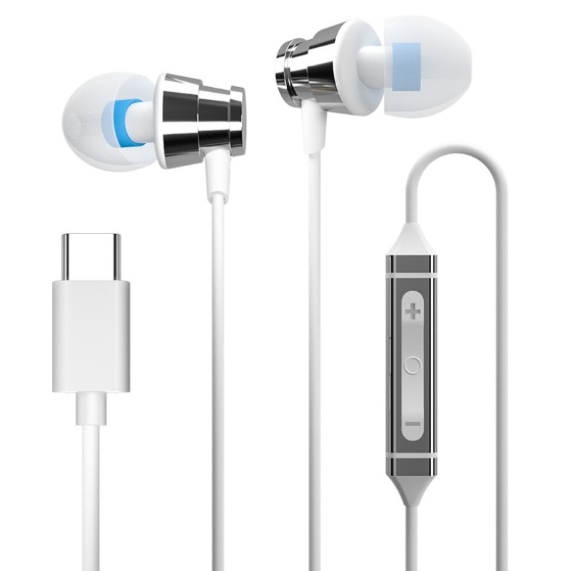 Auriculares con sonido súper estéreo HIFI en la oreja Auriculares con cable tipo C para Huawei Xiao Samsung
