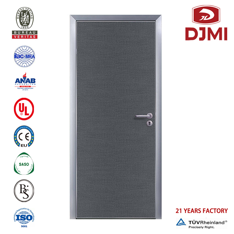 Fábrica china Inserto de vidrio de madera laminado Madera Buena calidad Piel de puerta de melamina Madera de alta calidad Interior acústico Mdf Piel de puerta de melamina barata Oficina de madera barata Habitación de niños amarilla P...