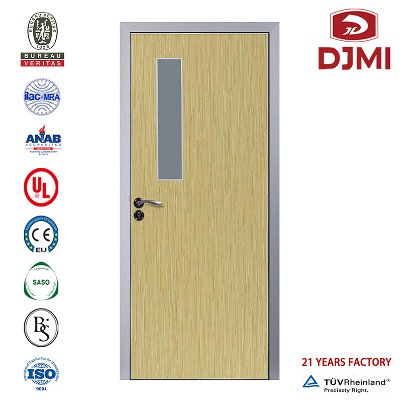 Nuevos ajustes Cpl Aula de madera Puerta de melamina al ras Fábrica china Vidrio de madera laminado Insertar Madera Buena calidad Piel de puerta de melamina Madera de alta calidad Mdf acústico Interior Piel de puerta de melamina barata