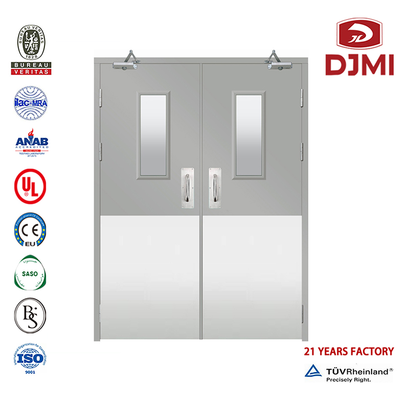 Puertas cortafuegos interiores de seguridad inoxidable baratas Puerta cortafuegos de acero con barra de empuje Seguridad personalizada Buena entrada de metal inoxidable Puerta resistente al fuego Puertas de acero resistentes al fuego par...