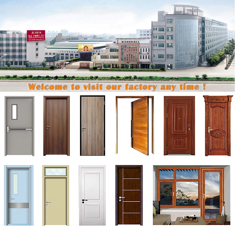 Doulble de alta calidad con servicio OEM Puerta de acero resistente al fuego Puertas cortafuegos interiores de seguridad inoxidable baratas Puerta cortafuegos de acero con barra de empuje Seguridad personalizada Buena entrada de metal in...