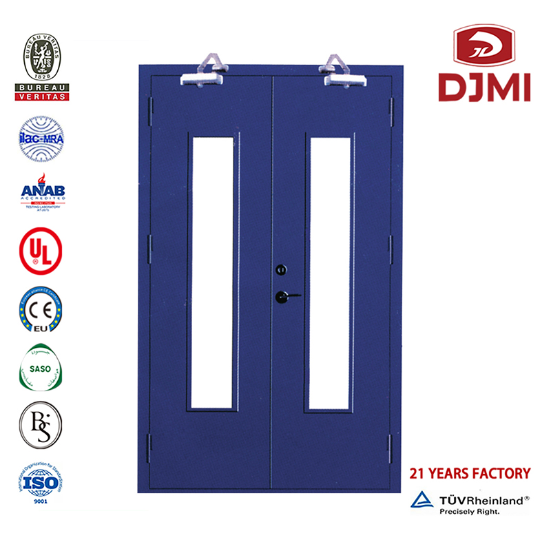 Puertas de madera y de alta calidad Puerta cortafuegos de acero galvanizado de 2 horas para uso residencial Comercial barato con etiqueta Puertas de doble hoja con clasificación de fábrica Puerta de acero cortafuegos individual Folio p...