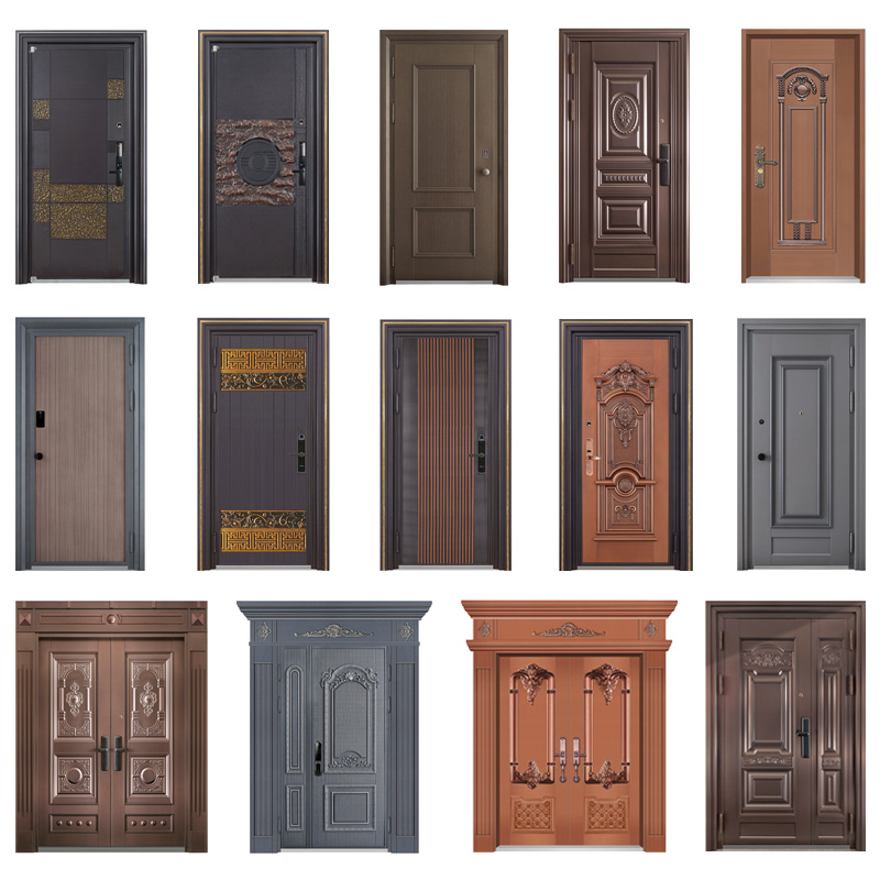 Barato Swing 304 # \/ 201 # Entrada principal 304 Diseño de puerta de acero inoxidable individual Diseño personalizado con Ss304 # Puerta de entrada de acero inoxidable con uno y medio marco Nuevas configuraciones Puertas dobles Exteri...