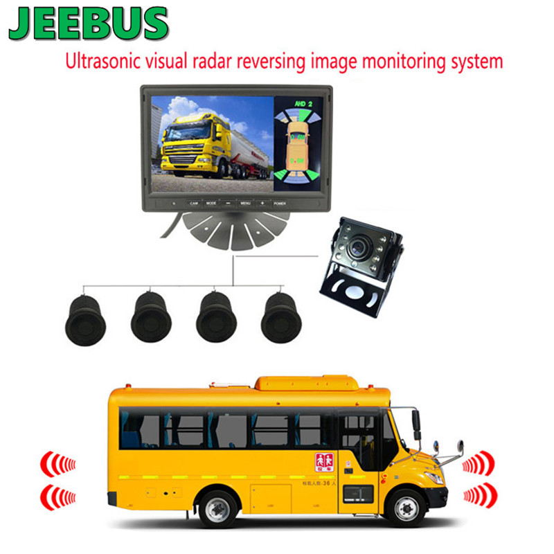 Sistema de monitorización de sensor de estacionamiento de radar visual digital ultrasónico para camiones y autobuses