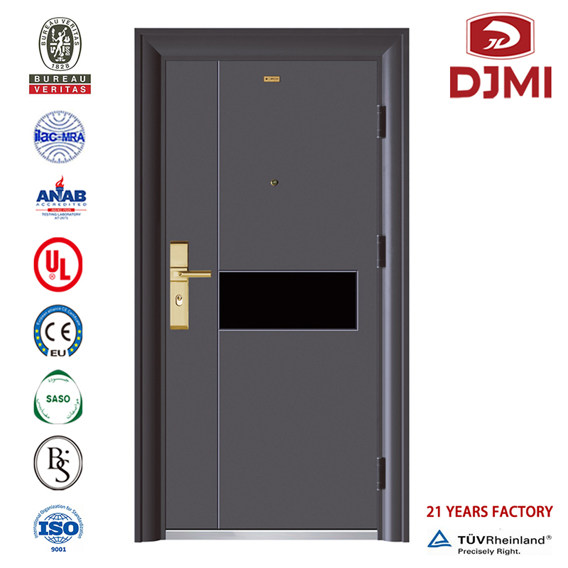 Nuevo diseño de puerta principal de acero de entrada de hierro forjado Puertas de seguridad chinas Pantalla de malla de venta caliente Marco de metal Puertas de acero Puerta de seguridad de borde nuevo Puerta de casa exterior de acero d...