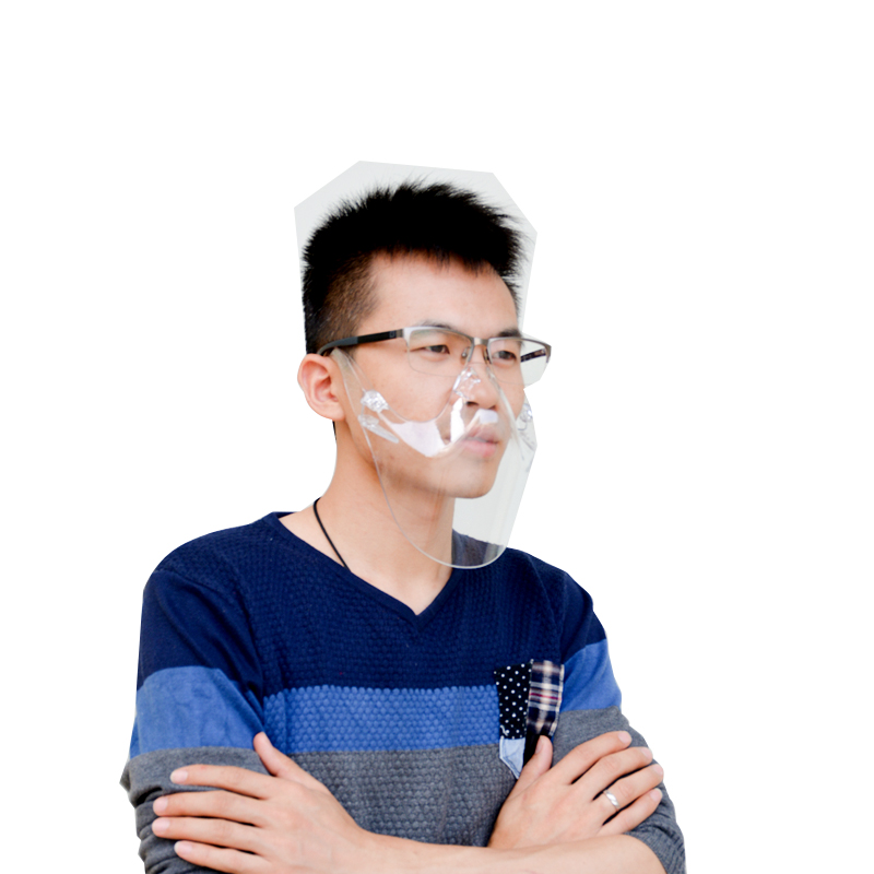 Protector de boca visible de plástico Anti niebla transpirable seguridad protectora cubierta de boca transparente protector de boca y nariz