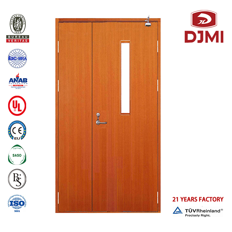 Señal de sala de reuniones barata Puerta de madera doble Puertas clasificadas para la construcción Proveedor de madera personalizado 2 horas Puerta resistente al fuego Nuevas configuraciones Puertas de madera Plano comercial Certificad...