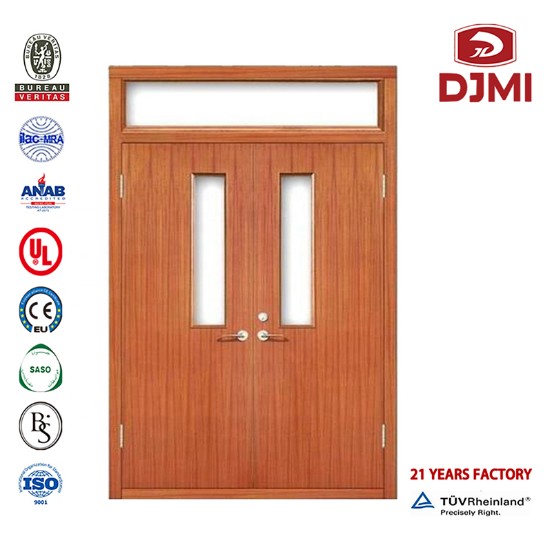 Fábrica china Mdf a prueba de rasante Puerta comercial Puertas cortafuegos interiores Señal de sala de reuniones barata Puerta de madera doble Puertas clasificadas para la construcción Proveedor de madera personalizado 2 horas Puerta ...