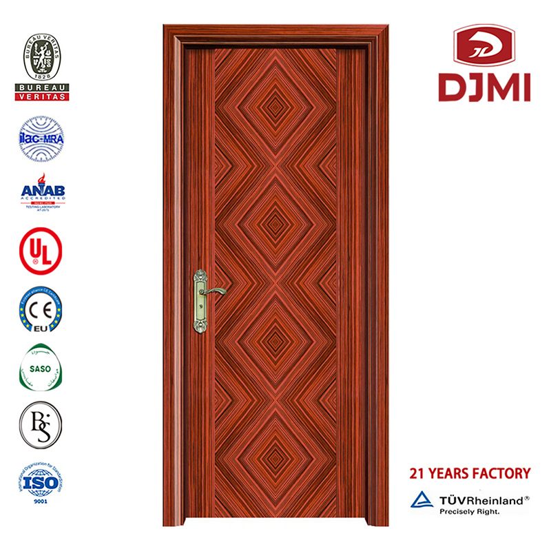 Cuarto de lavado personalizado Fd90 Puerta resistente al fuego Puertas interiores de madera de núcleo macizo Nuevas configuraciones Puerta cortafuegos doble de madera al ras del núcleo Puertas interiores de madera maciza de 5 paneles F...