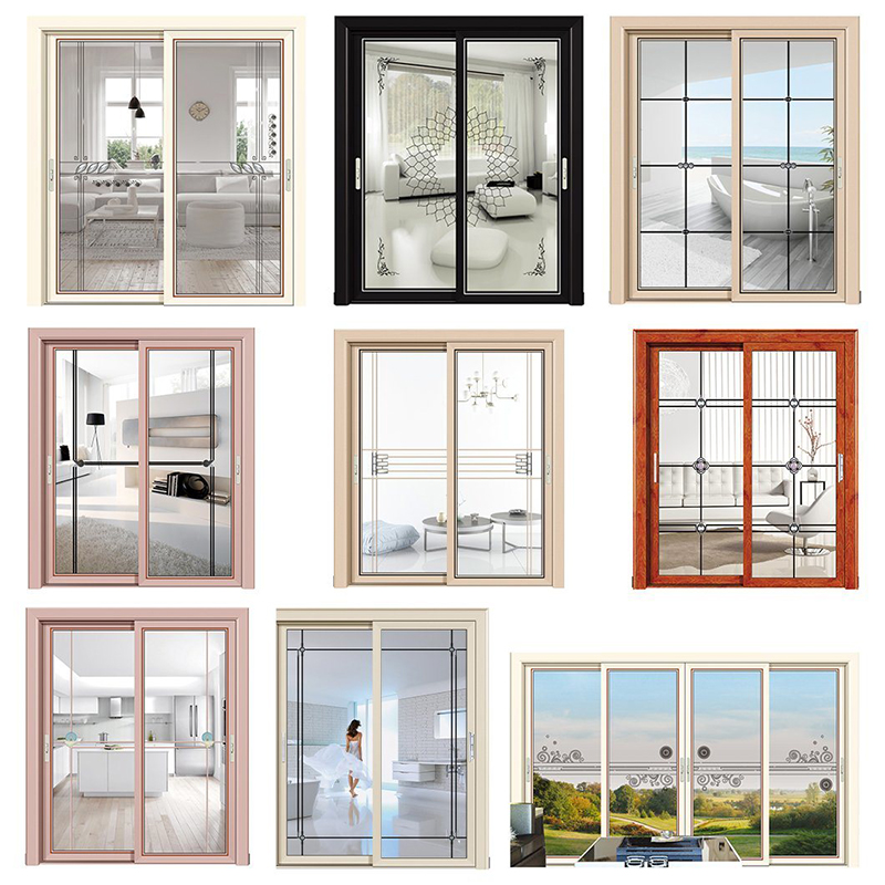 Dormitorio multiuso serie de ventanillas mar empujar puertas a la venta puertas de comercio puertas profesionales patio deslizar fachada de madera diseño de aluminio reja ventana nueva y deslizar Shoji madera diseño de puerta de aluminio