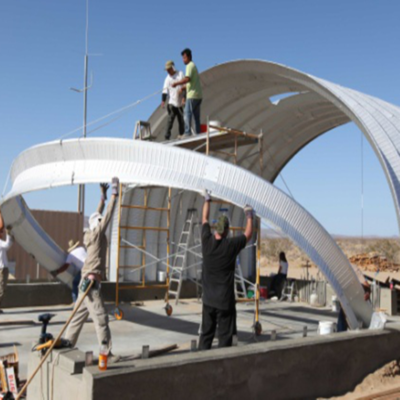 Línea de producción de edificios de múltiples formas sin viga y tuercas y pernos