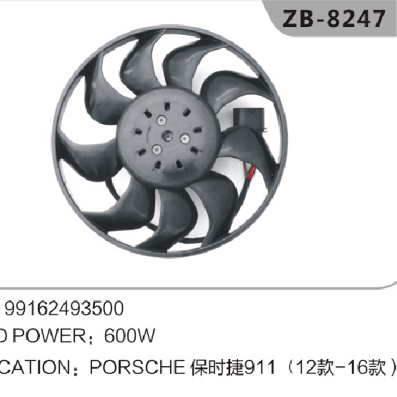 99162493500 ventilador de refrigeración del radiador del motor para Porsche 911