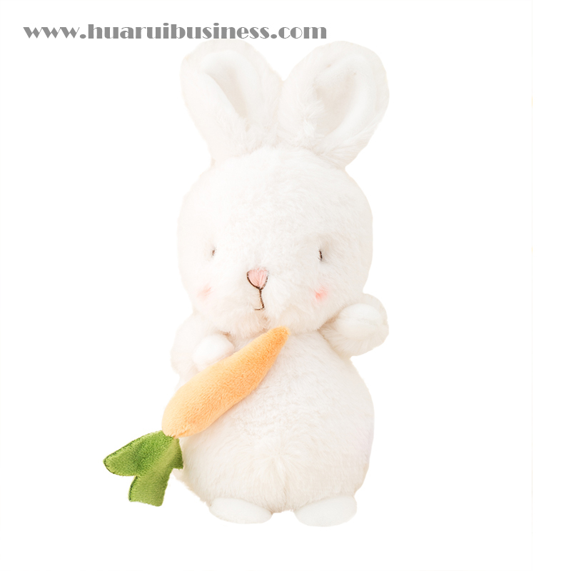 Conejos de conejo gruesos, muñecas de zanahoria roja con llaveros de 23 centímetros.