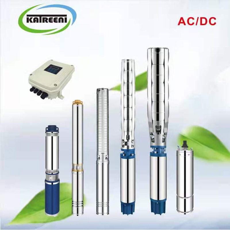 Bomba de agua solar vertical de varias etapas de pozo profundo sumergible de acero inoxidable de 6 pulgadas y 8 pulgadas