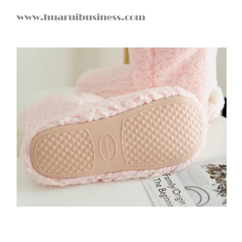 Botas de tobillo femenino, botas de peluche suave, botas de peluche confortable