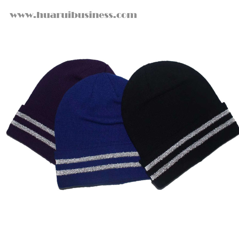 Gorra de oso, gorra de alfiler, esmoquin, gorra de oso de invierno, mangas de manga, rayas de rayas reflectoras en la manga.
