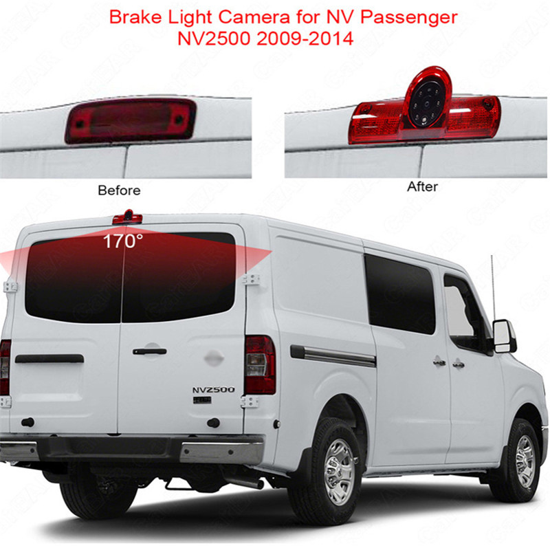 Auto alta visión nocturna aparcamiento marcha atrás imagen freno lámpara de cámara aplicable a las camionetas Nissan NV 15000 25500 3500 2009 - 2016