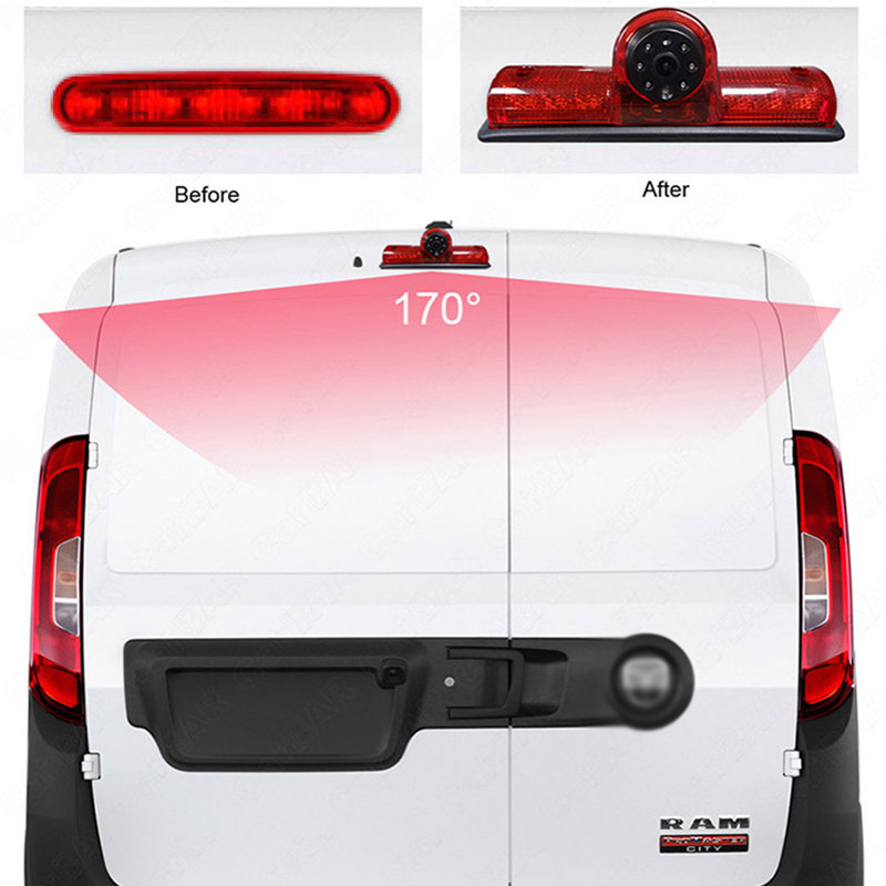 Dodge Ram promaster City furgoneta automáticamente alta visión nocturna aparcamiento reversa imagen freno lámpara de freno cámara