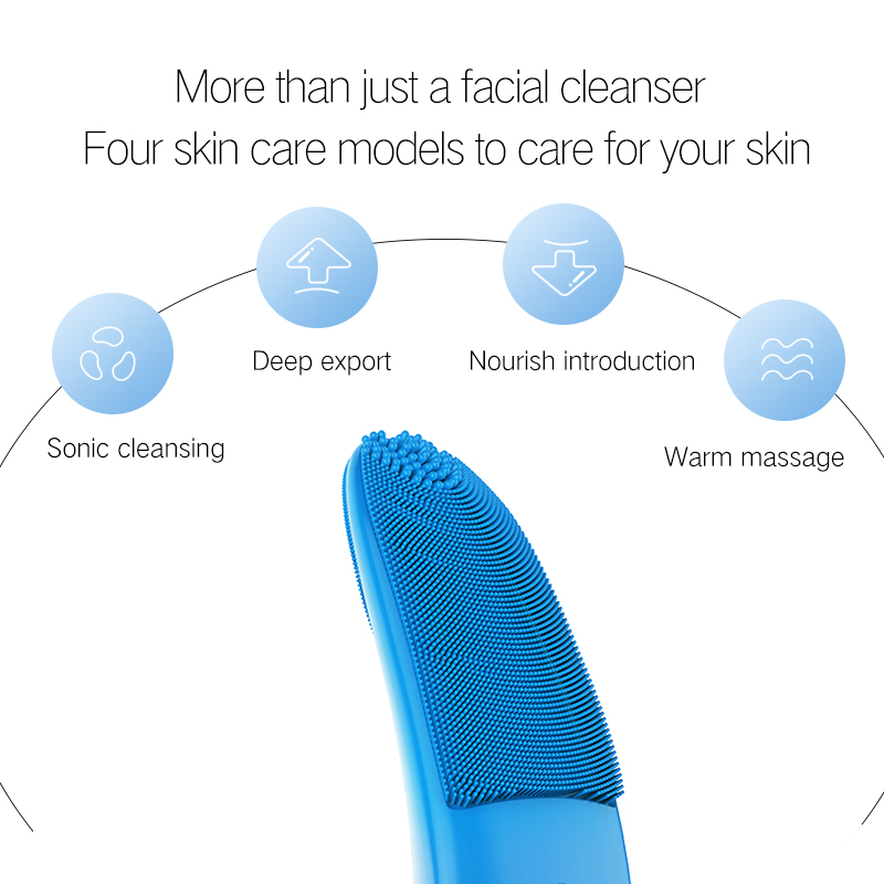 Belleza Sonic Electric Face Cepillo de limpieza Ultrasonón Facial Skin Scrubber