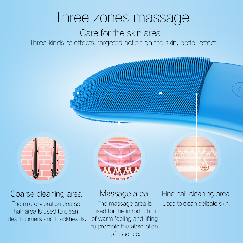 Belleza Sonic Electric Face Cepillo de limpieza Ultrasonón Facial Skin Scrubber