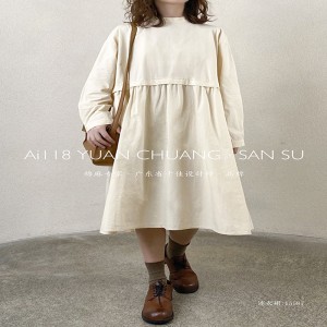 Diseño liviano diseño sencillo moda casual color estampado color algodón extra grande personalizado 15587 camisa vestido