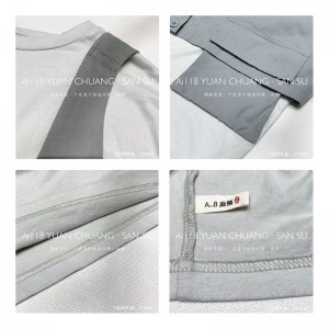 Diseño liviano estilo cilíndrico coser mangas estilo recreativo algodón de seda puro sobreproducción 19.608 camisetas + chaleco