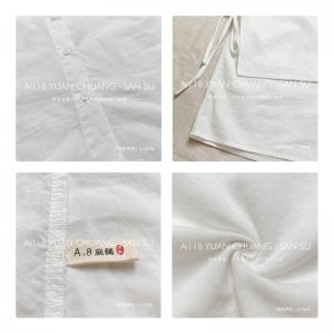 Diseño liviano estilo cilíndrico coser mangas estilo recreativo algodón puro y lino super grande personalizado 12.638 camisetas falsas