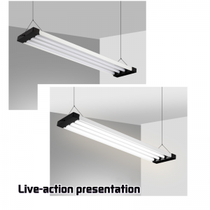 Oficina Centro comercial Candelabro de oficina Candelabro Candelabro Candelabro Lámpara de techo de esquina en forma de tira simple Alta potencia