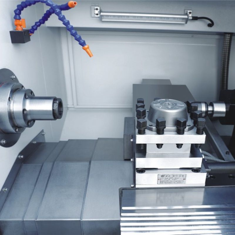 Torno cnc de bancada inclinada disponible de producción completa de fácil operación y bajo costo