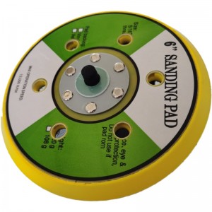 Suministrado de fábrica 125 mm 5 pulgadas Disco de respaldo Respaldo de goma abrasiva 150 mm M14 Almohadilla de lijado neumática para lijadora