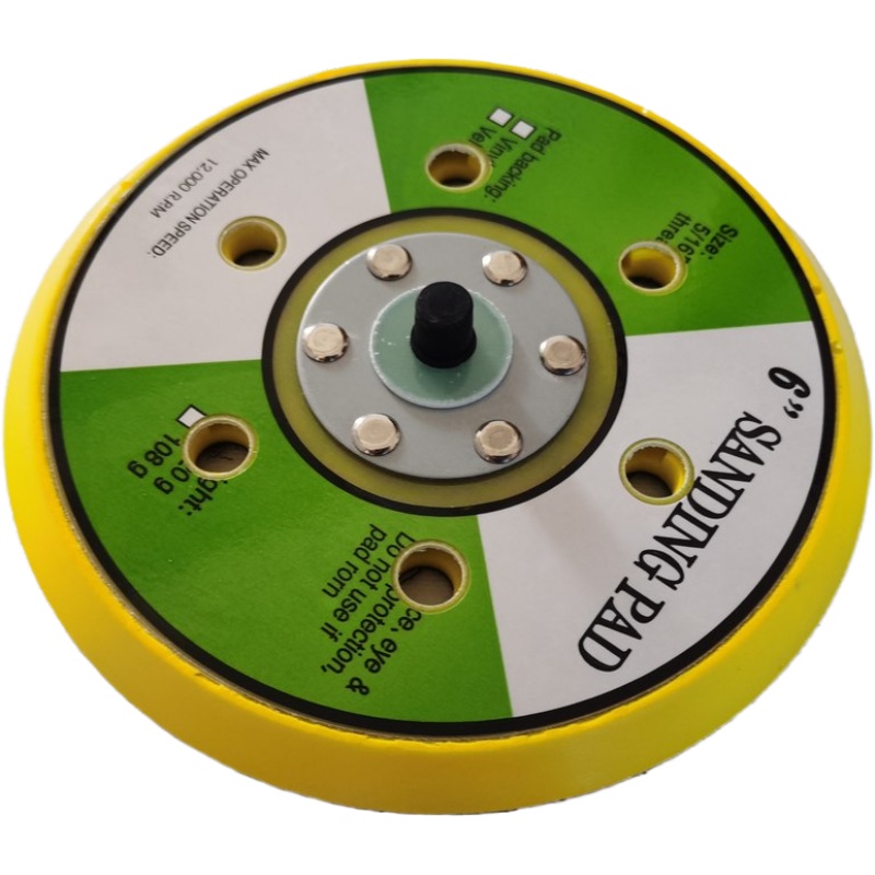 Suministrado de fábrica 125 mm 5 pulgadas Disco de respaldo Respaldo de goma abrasiva 150 mm M14 Almohadilla de lijado neumática para lijadora